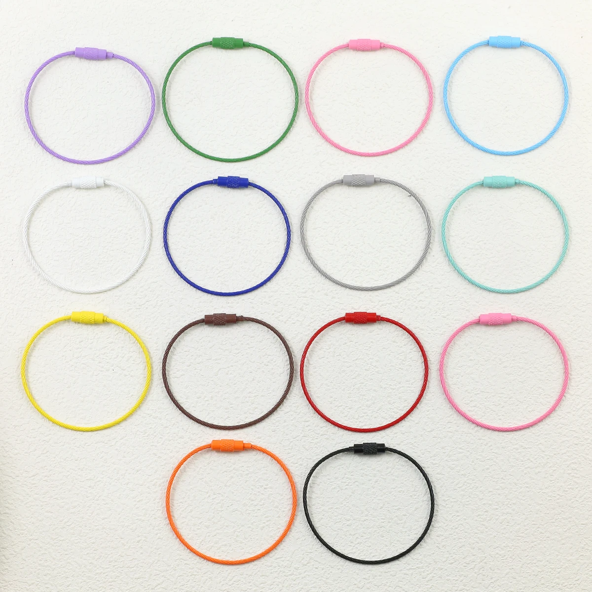 5 ~ 10 шт. 15 см цветная проволока из нержавеющей стали застежка для ключей