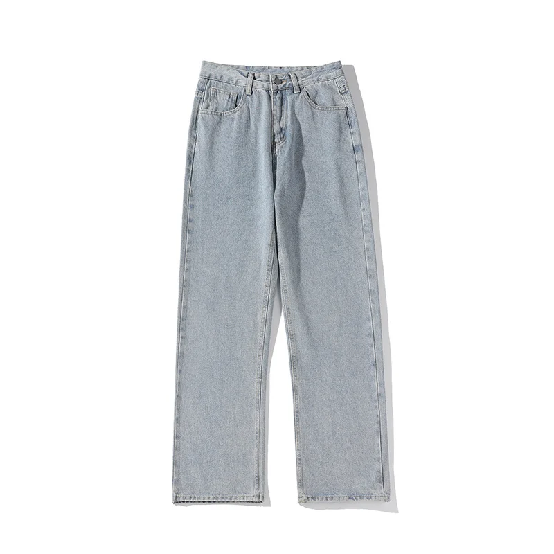 Blue Black Jeans Men Fashion Casual Straight Jeans Men Streetwear Hip-hop Loose Denim Pants Mens Trousers Large Size M-5XL