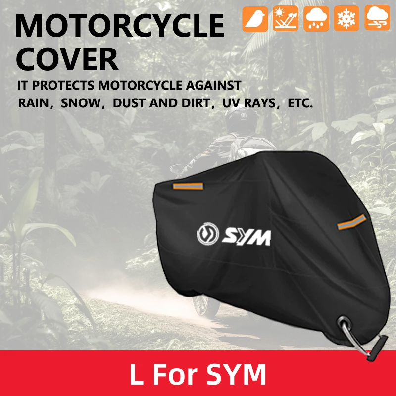 

Motorcycle Waterproof Full Cover For SYM JP150 GR125 fiddle 3 FNX150 maxsym 400i 600i Outdoor UV Protector Rain Dust Sunshade