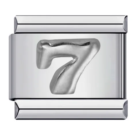 Серебряный шарм 0-9 для браслета из нержавеющей стали Uring