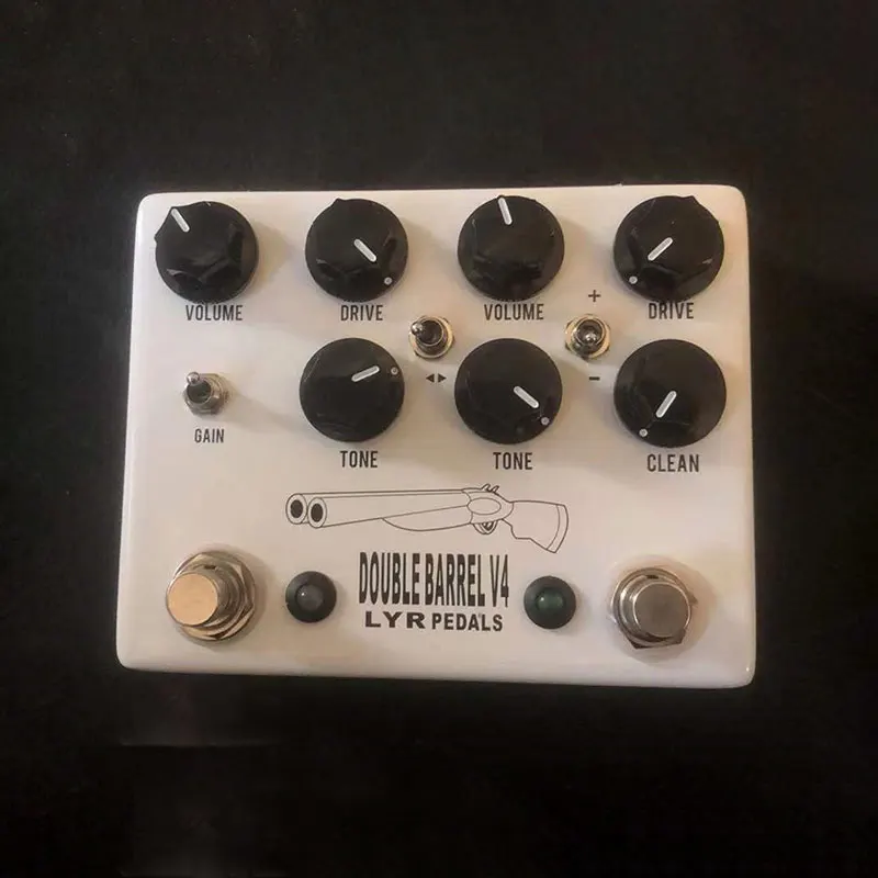 LYR Pedal（LY-ROCK）Guitar Effect Pedal For Doublebarrel OVERDRIVE Professional Classic Effect Pedal,White,For True bypass