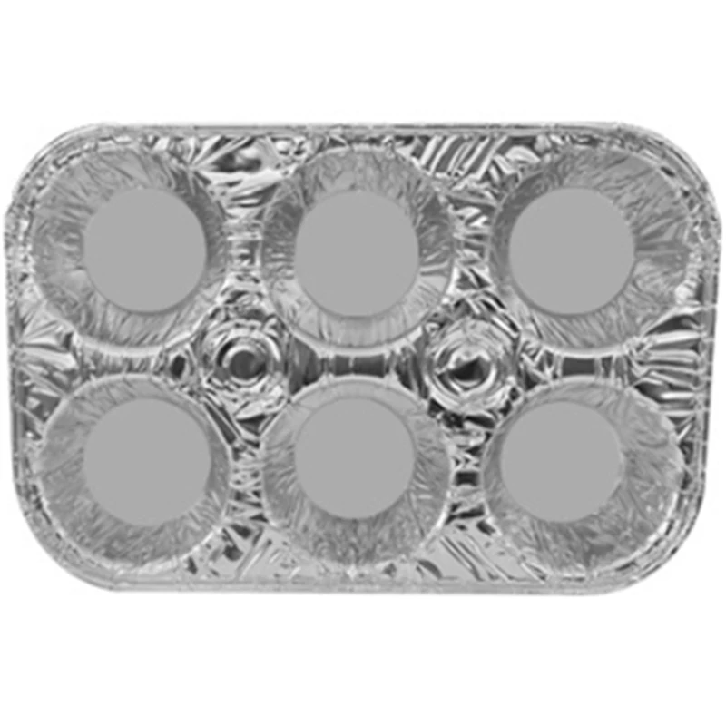 

20 Pack 6-Cup Cupcake Aluminum Pans Accessory Favorite Muffin Size For Baking Cupcakes