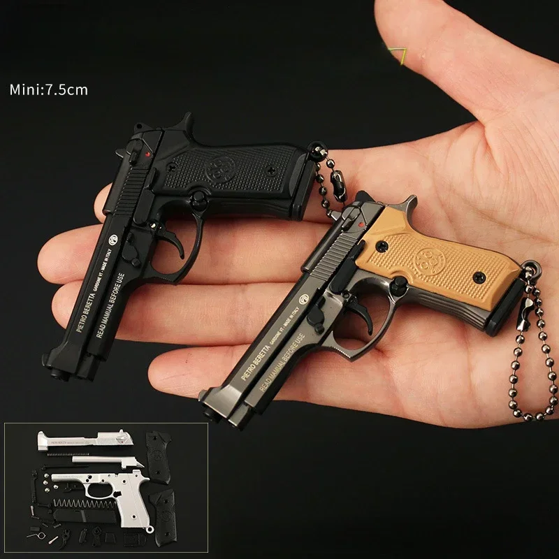 1:3 Mini M92A1 съемный игрушечный пистолет из сплава 92F модель пистолета брелок кулон