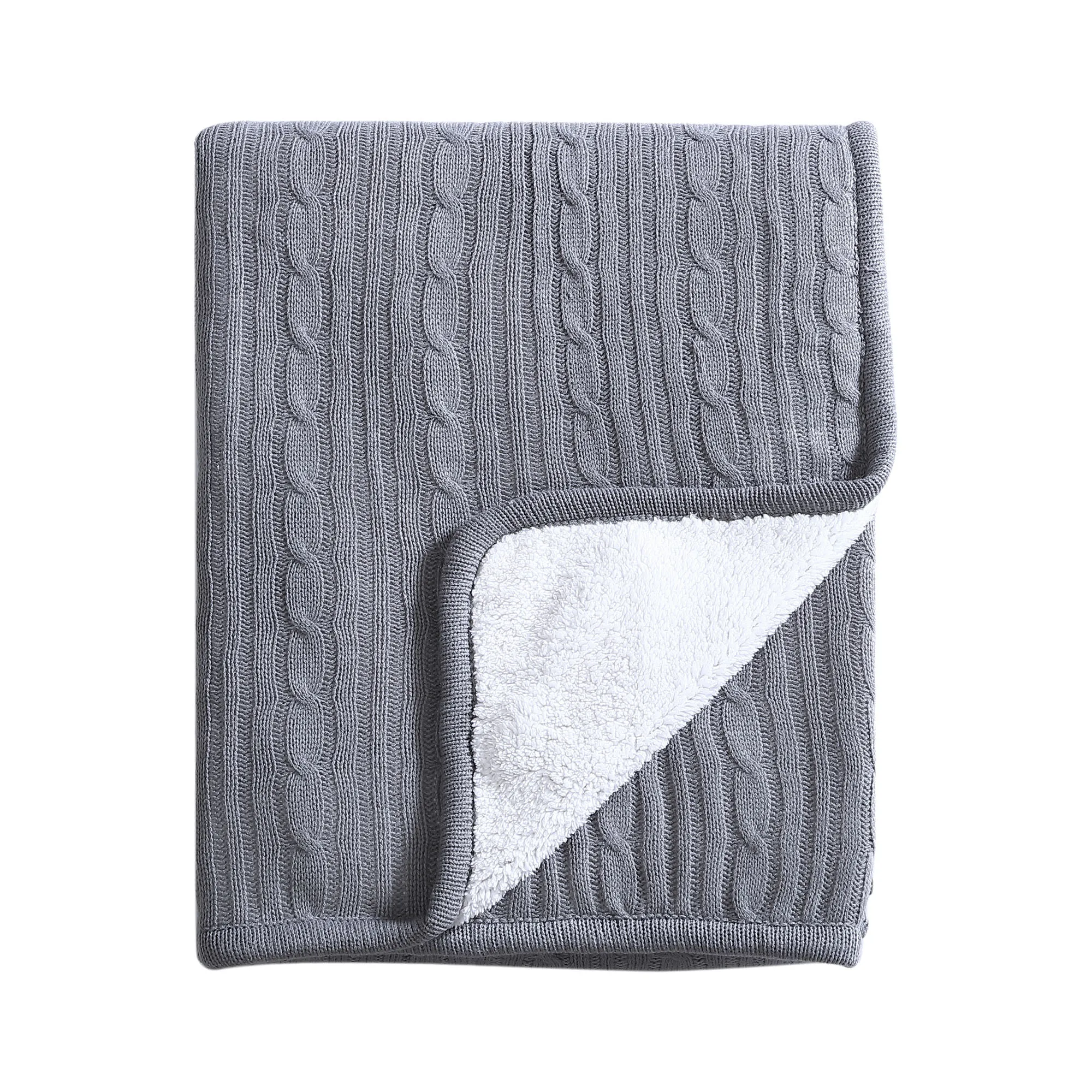 

Home Cozy Cable Knit Reversible Throw