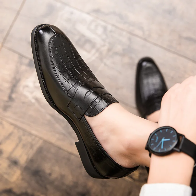 

2021 New Spring and Autumn New Lazy Shoes British Business Casual Dress Shoes Men's Korean Style Climax Shoes