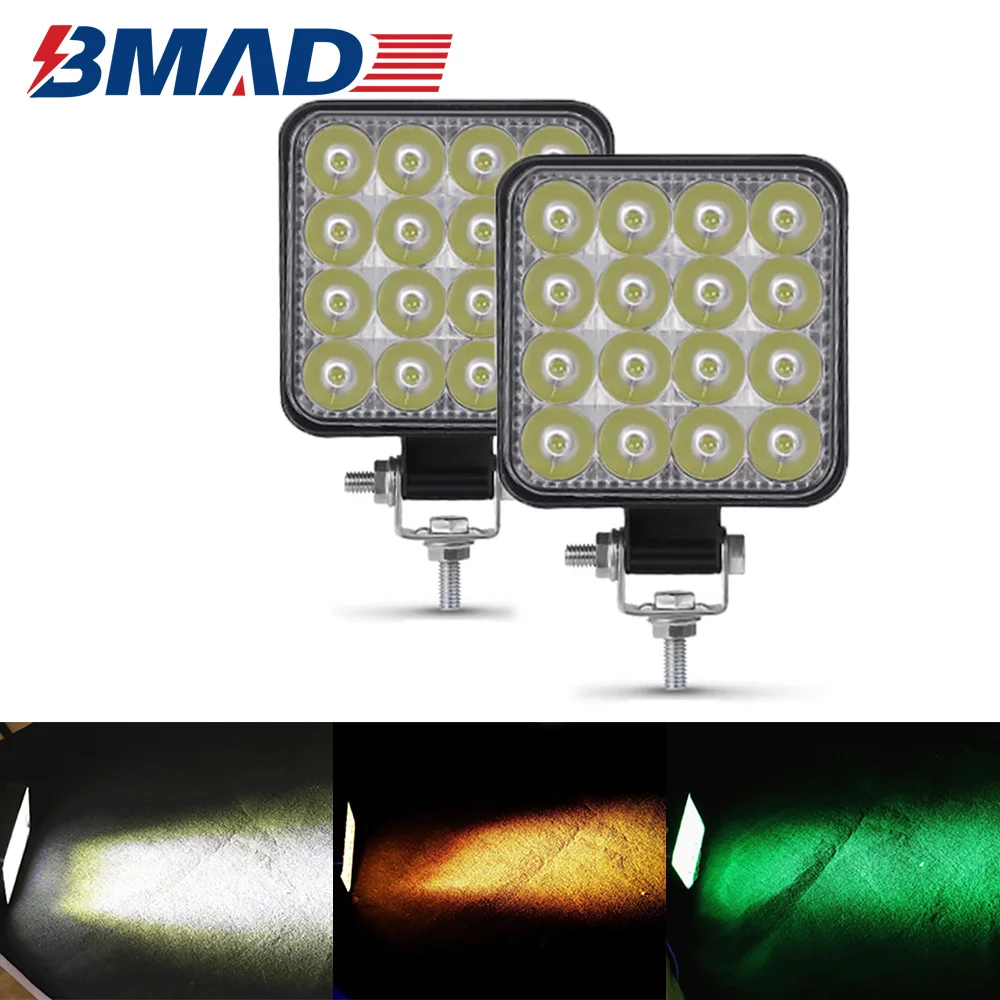 

BMAD 2PCS Mini LED Light Bar Work Light Offroad 12V 24V Spotlight Barra Driving Fog Lights for Car Truck Lada LED Headlights