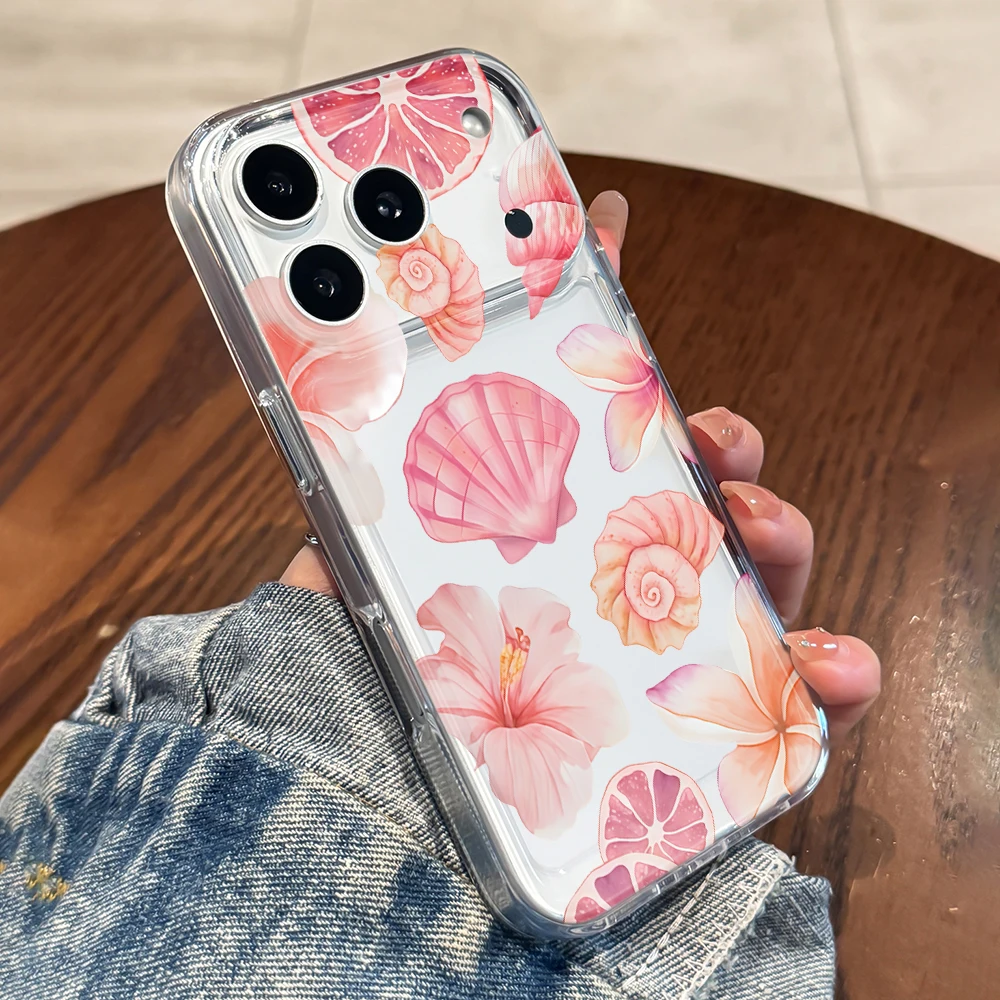 Фото Противоударный прозрачный мягкий чехол для телефона Xiaomi 17 Pro Max 15 Ultra 14 13 12 T Pro Ultra Mi 11 Lite 5G с акварельным рисунком в прибрежном стиле №5