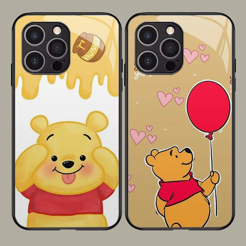 Чехол из закаленного стекла T-51 Winnie Pooh для Xiaomi POCO X6 C61 Redmi Note 9A 9 9C 9T 9S Pro Max 5G