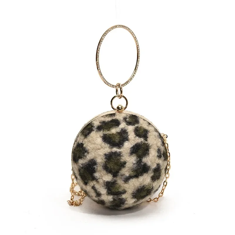 Модные сумки с ручками сверху на цепочке круглой формы 2024 высококачественные для