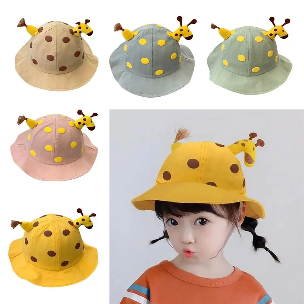 

Outdoor Summer Sunshade Cartoon Bucket Hat Panama Sun Cap Deer Fisherman Hat Baby Pot Hat