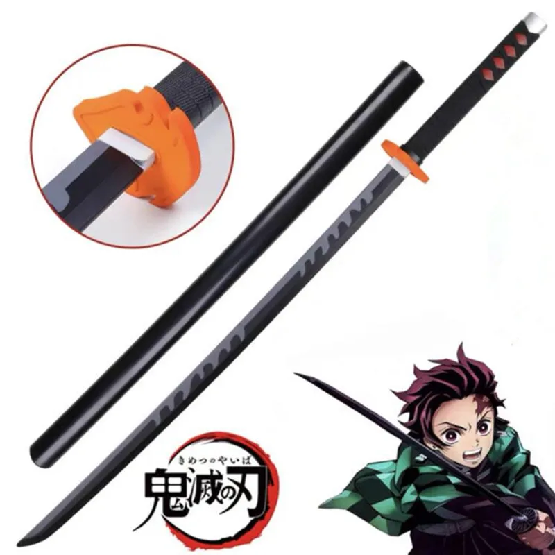 

104cm Kimetsu no Yaiba Sword Weapon Demon Slayer Rengoku Kyoujurou Cosplay Sword 1:1 Anime Ninja Knife PU toy gray