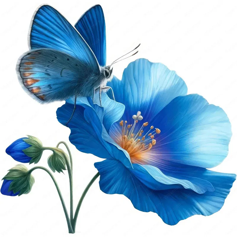 

Съемная наклейка на стену Serene Blue Butterfly из ПВХ