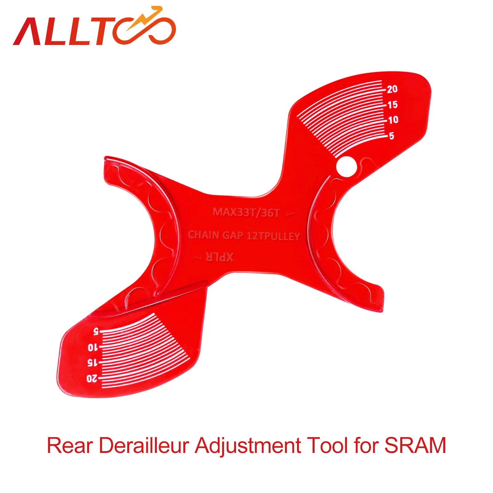 Фото Инструмент для регулировки зазора велосипеда ALLTOO для SRAM XPLR/AXS Eagle, 12-скоростной датчик заднего переключателя цепи 2 в 1 RIVAL RED FORCE №1