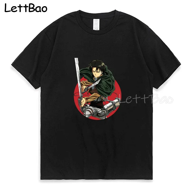 

Футболка Levi из хлопка с принтом «атака на Титанов»