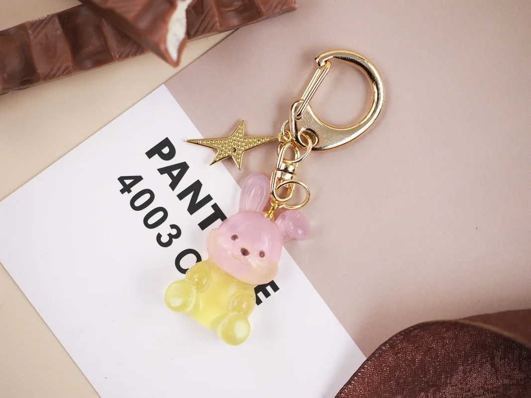 DIY брелок с животными силиконовая форма креативный милый медведь кролик кулон