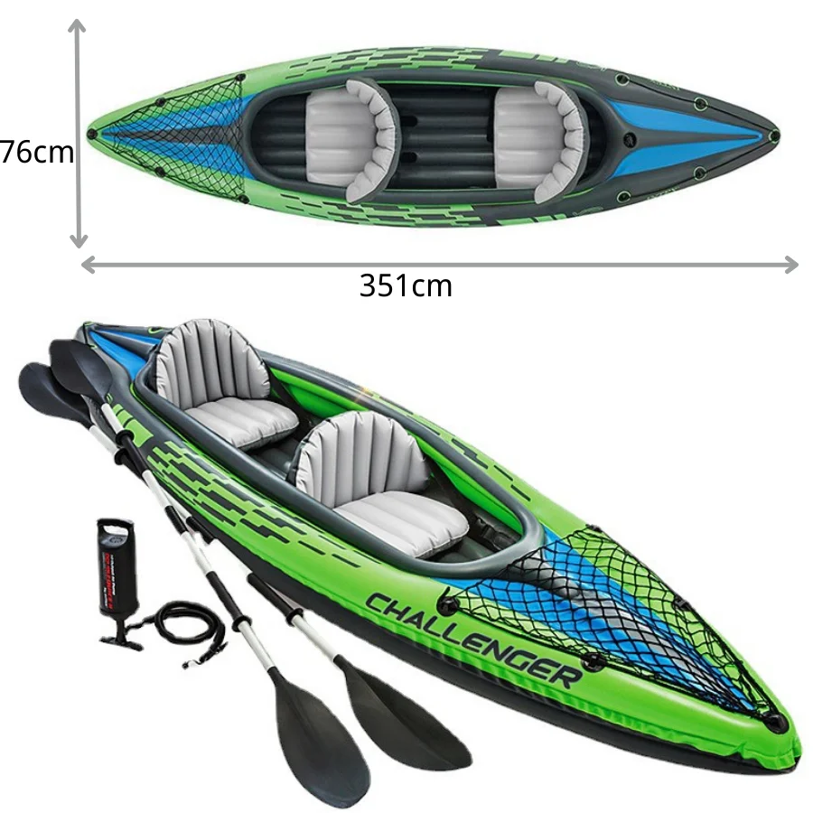 

New Arrival Inflatable Rubber Boat 1-2 Person Assault Kayak Fishing Boat with Accessories Drifting Boats PVC Thickness 0.75mm