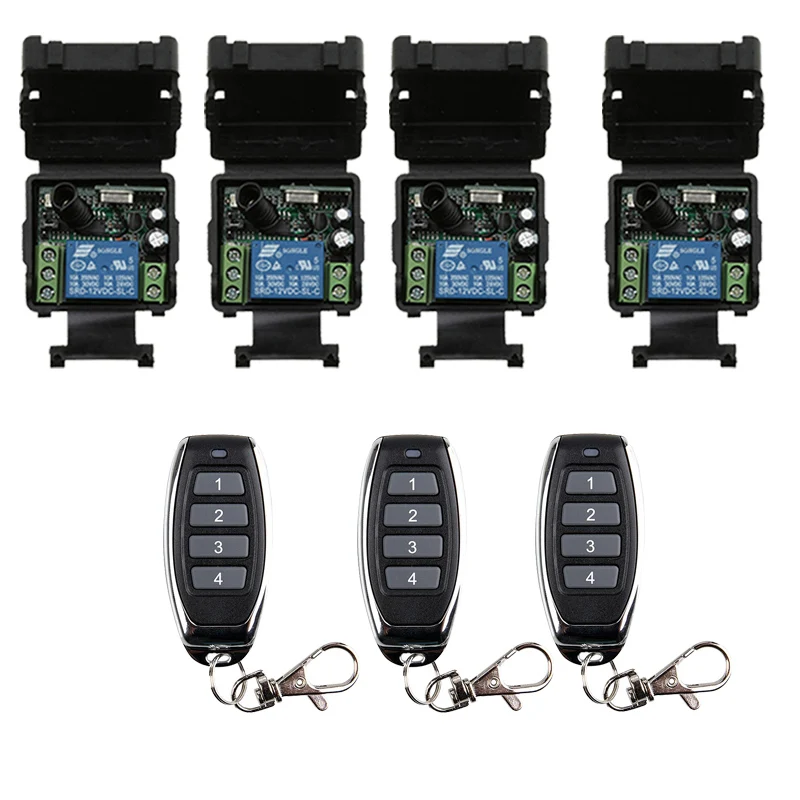 DC12V 24V 1CH 1 CH Мини беспроводной радиочастотный пульт дистанционного управления