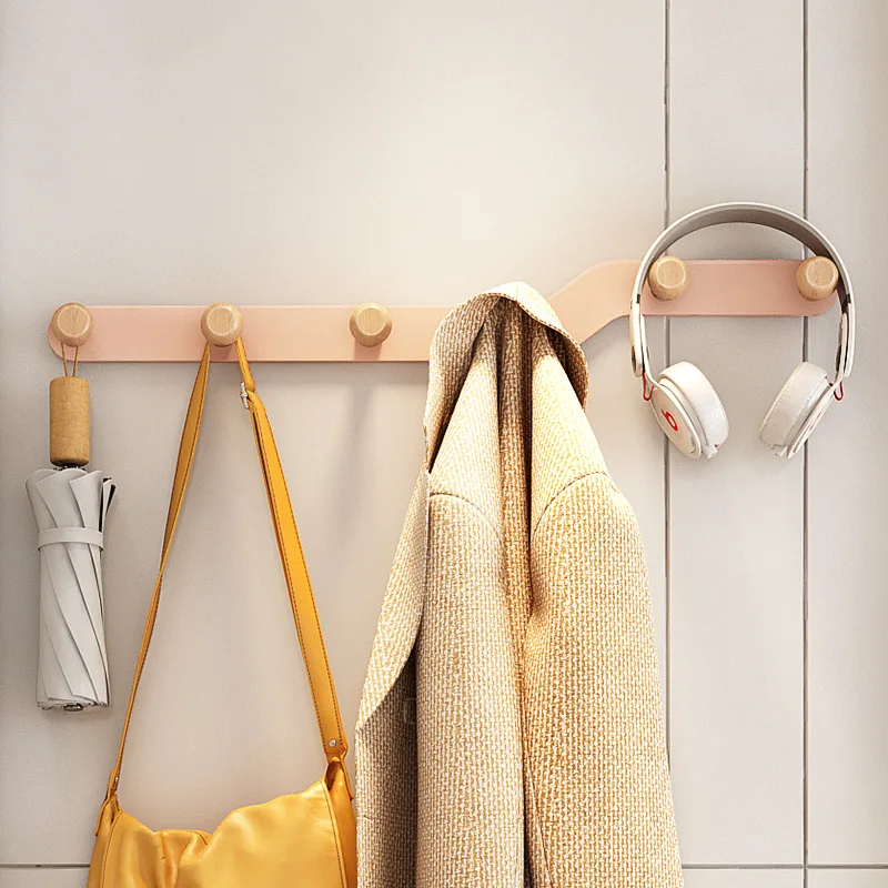 

Wall Clothes Hooks Solid Wood Wall Hooks Household Clothes Shelf Towel Coat Hook Wall Hangers Bathroom Hook Wall Rack Key Holder