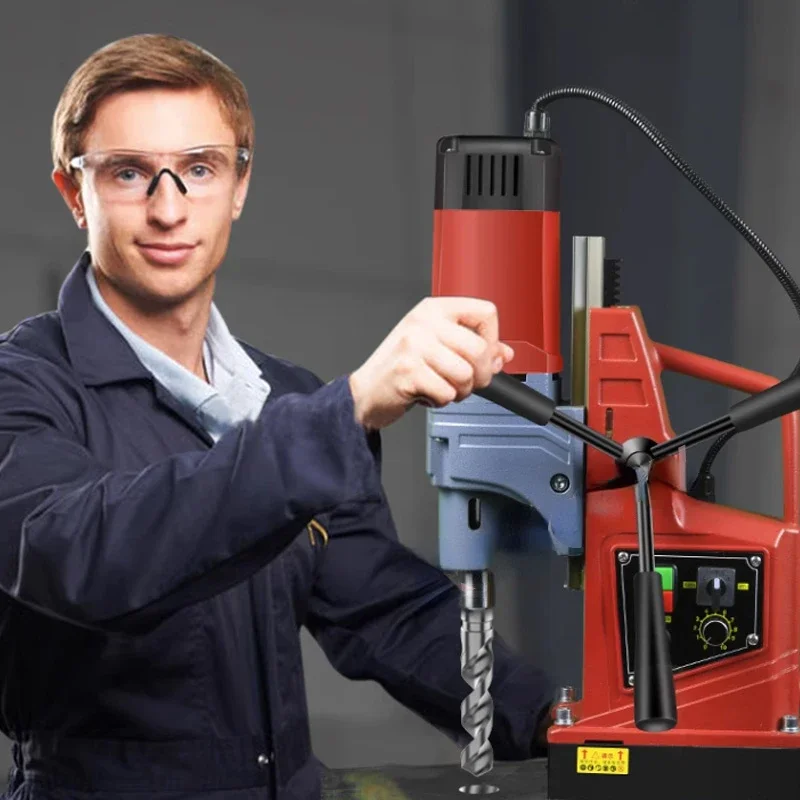 Электрический магнитный сверлильный станок 1350 Вт 16 мм 11500N Mag Настольная буровая