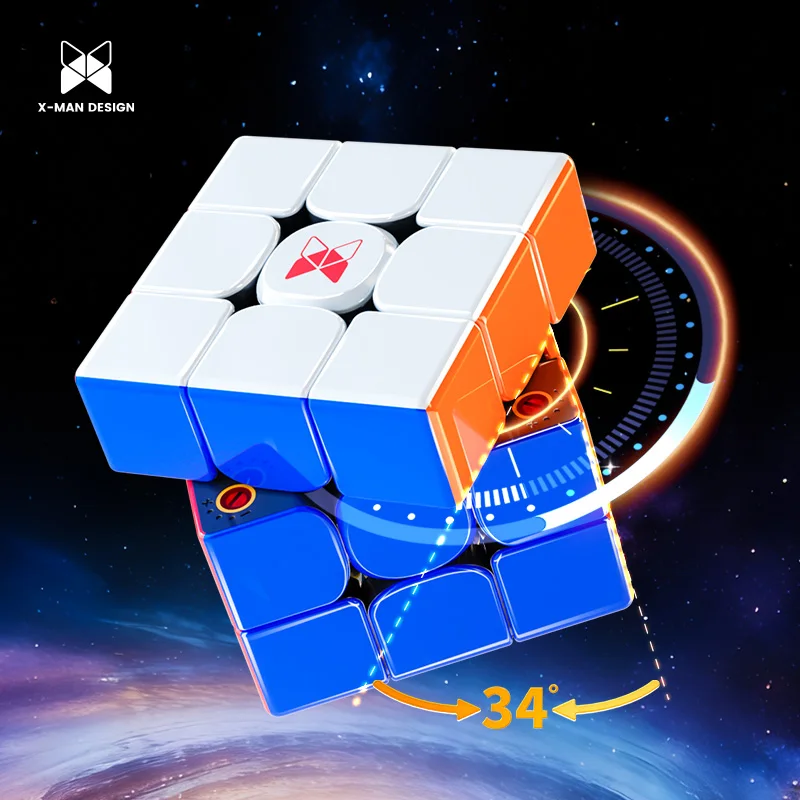Фото [SaoCube] QiYi X-Man Tornado V3M Премиальный флагманский магнитный скоростной кубик 3x3 с УФ-покрытием, совместная коллекция Qiyi SaoCube, головоломка Tornado №3