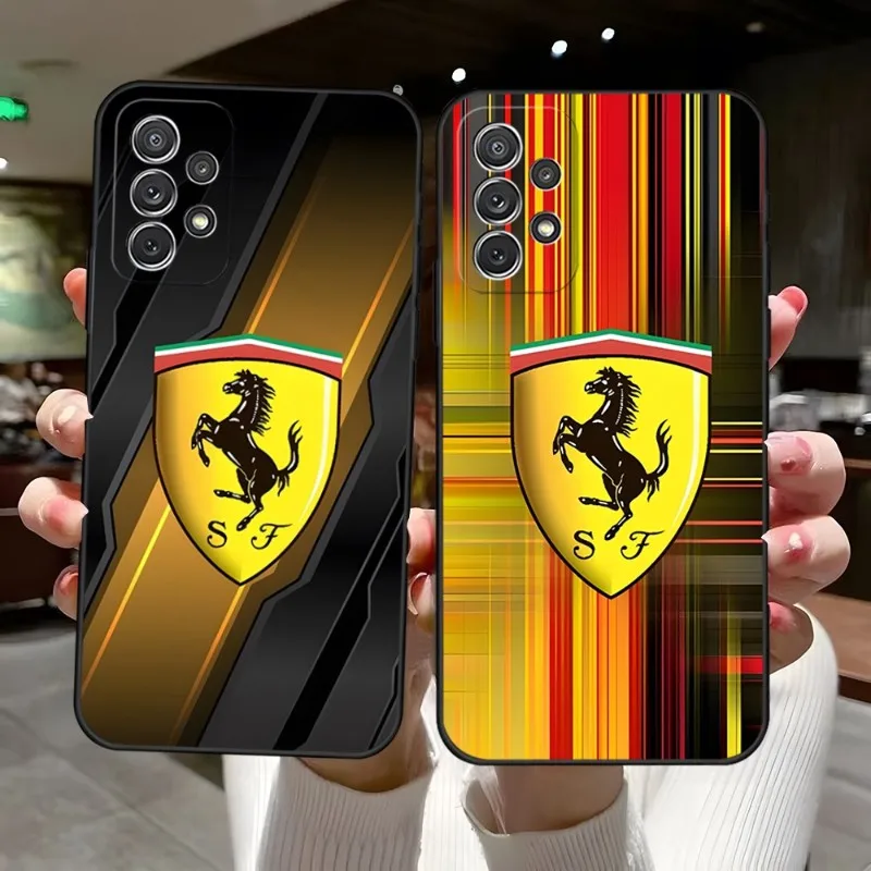 

Роскошный автомобильный чехол Ferrari для телефона Samsung Note 20 9 8 10 Pro Plus Ultra M20 M31 M30s M40 M80s M10 J7 J6, задние чехлы