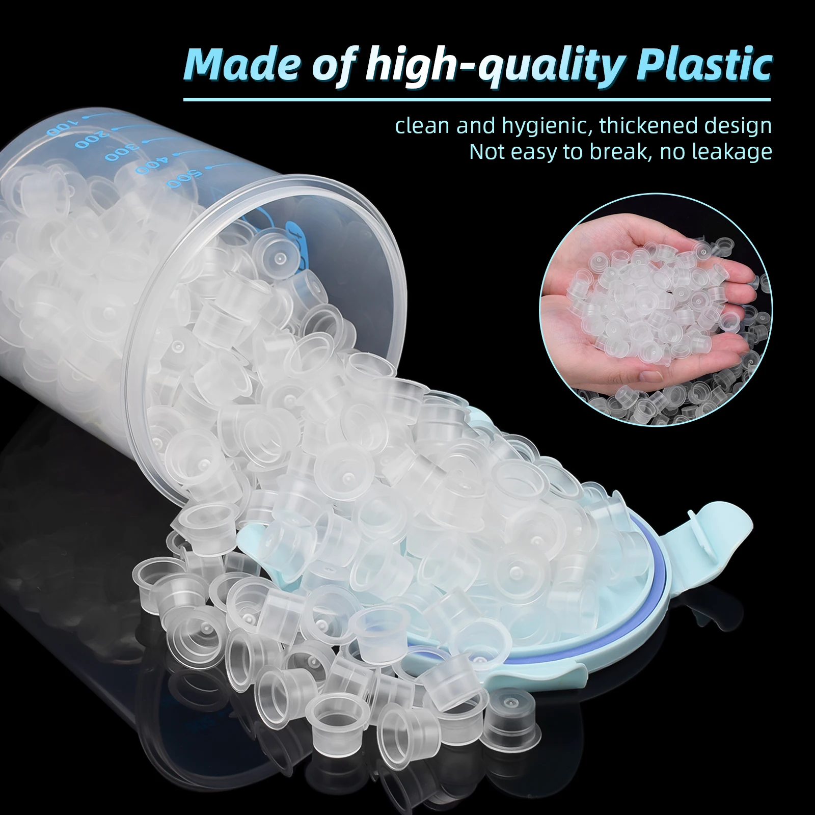 600 шт. колпачки для татуировки с чернилами перманентный макияж контейнером на 800