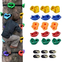 1015 pcs rock climbing holds kids wood wall climbing stones toys playground game hand feet hold grip kit outdoor games for kids