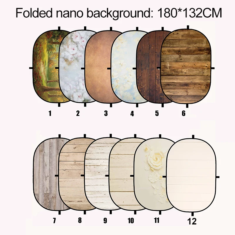 Портативный фон для фотосъемки 180x132 см складной Овальный Nanobackground детский