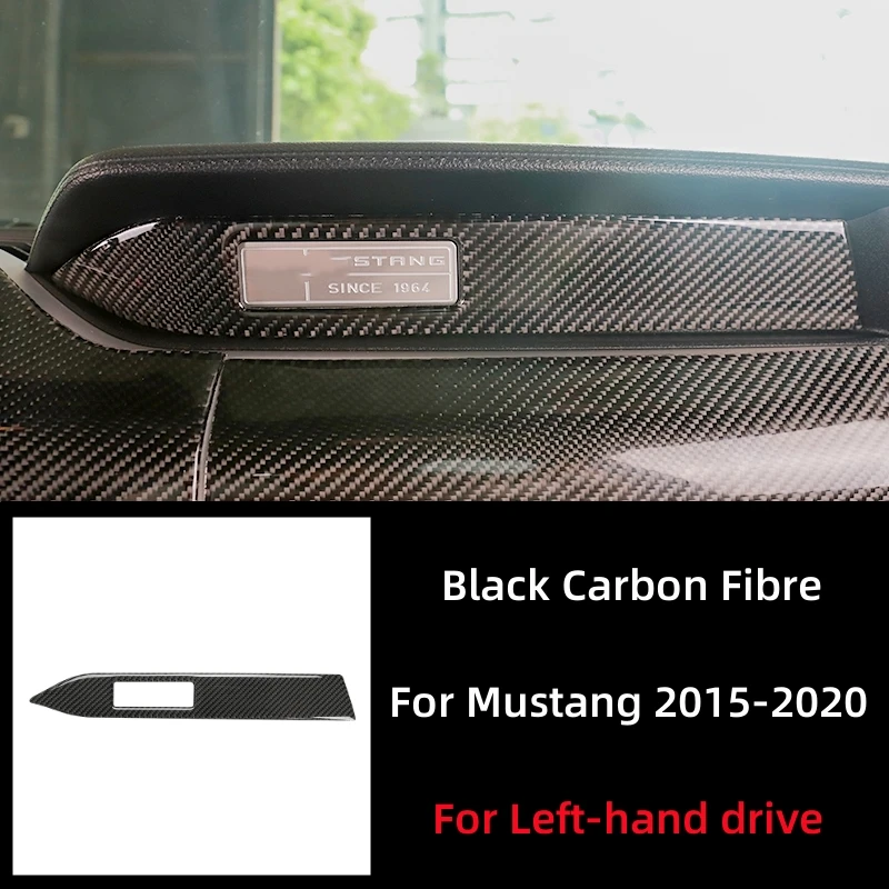 

Для Ford Mustang 2015-2021 автомобильные аксессуары из углеродного волокна, интерьерная приборная панель автомобиля, декоративная полоса, наклейка, Стайлинг автомобиля, накладка