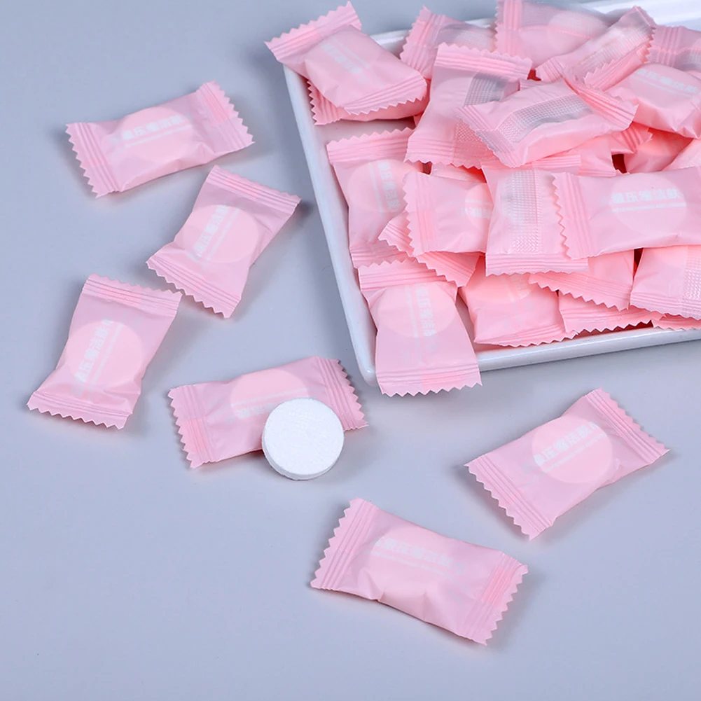 

50Pcs Compressed Washcloth Travel Wet Wipe Face Towel Cotton 20*22cm Home Decor For Kitchen Hotel Bathroom Travel Camping