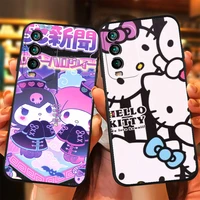 hello kitty cute phone cases for xiaomi redmi note 10 10s 10 pro poco f3 gt x3 gt m3 pro x3 nfc back cover soft tpu coque