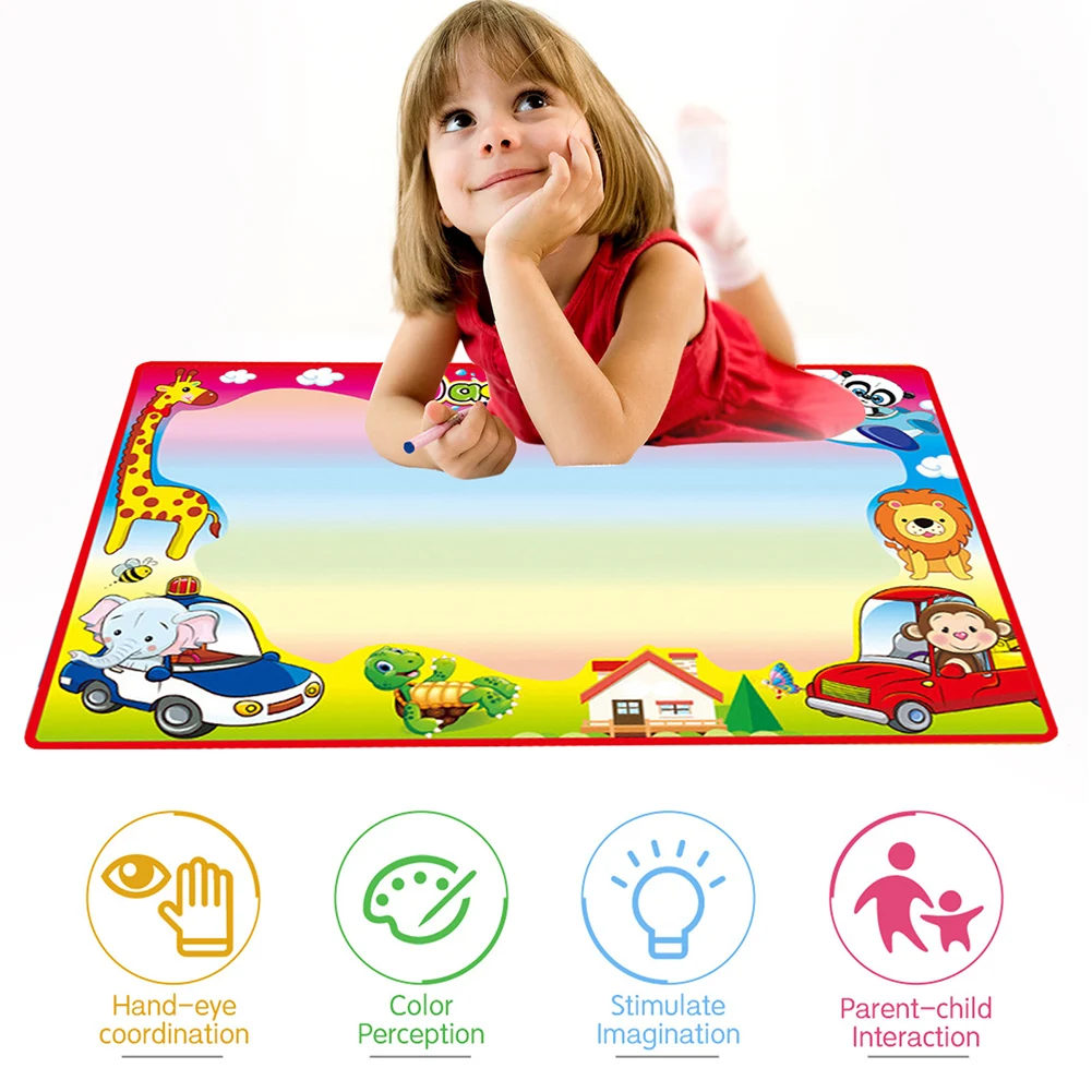 

Коврик для рисования водой, ковер для раскрашивания, доска для рисования, книги, инструменты для рисования, Обучающие игрушки Монтессори дл...