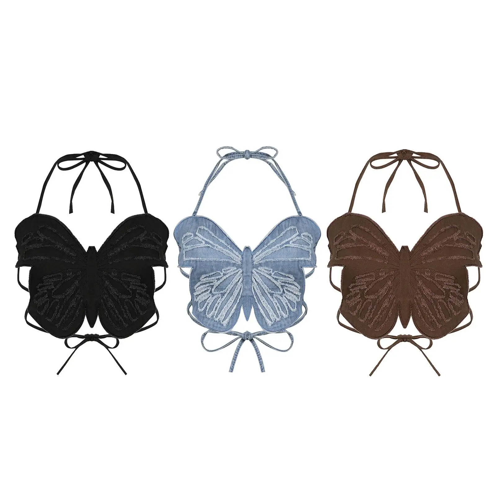 

Women Crop Top Tank Tops Streetwear Backless Mini Girls Lady Vest for Beach Rave Festival