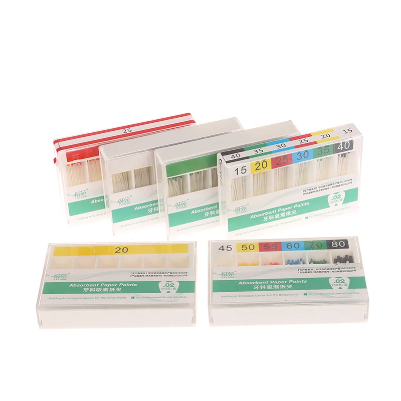 1 коробка стоматологических абсорбирующих бумажных точек материалы