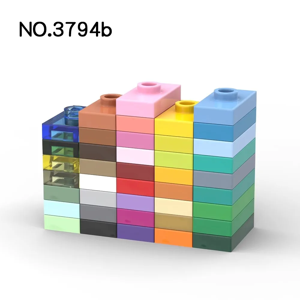 50 шт. детали MOC 3794 специальная пластина 1 x 2 с шпилькой совместимые кирпичи сделай