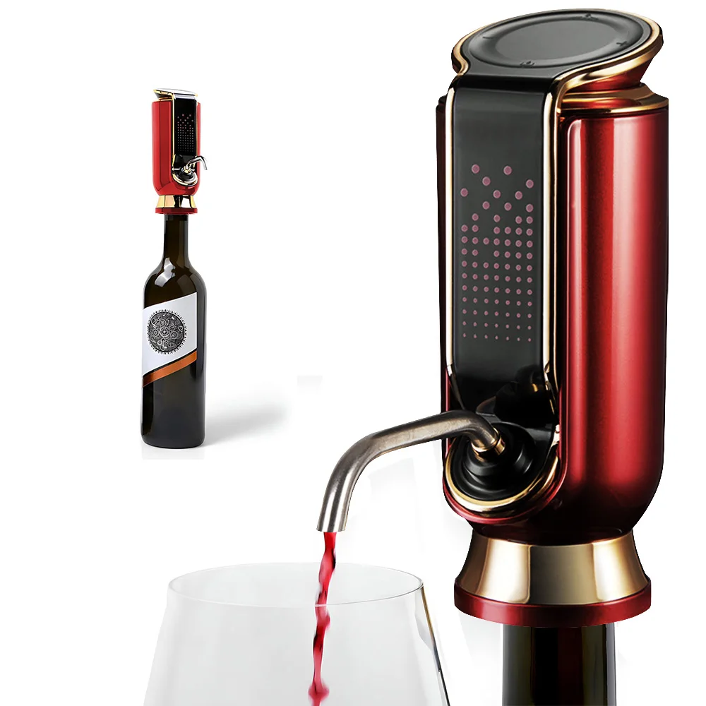 

Роскошный электрический аэратор для вина 4-в-1, диспенсер и вакуумный диспенсер со светодиодным дисплеем, наливной станок для вина, подарок для женщин, любителей вина