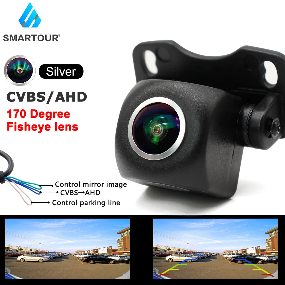 

Smartour 1280*720P Night Vision Fisheye Lens Vehicle Reverse Backup Rear View AHD CVBS Camera For All Android DVD Monitor