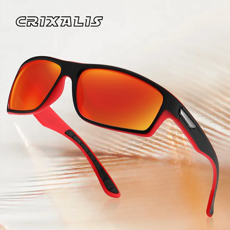 

CRIXALIS Square Polarized Sunglasses Men Night Vision Glasses For Driving Mirror Sun Glasses Male Cycling Goggles Eyewear UV400