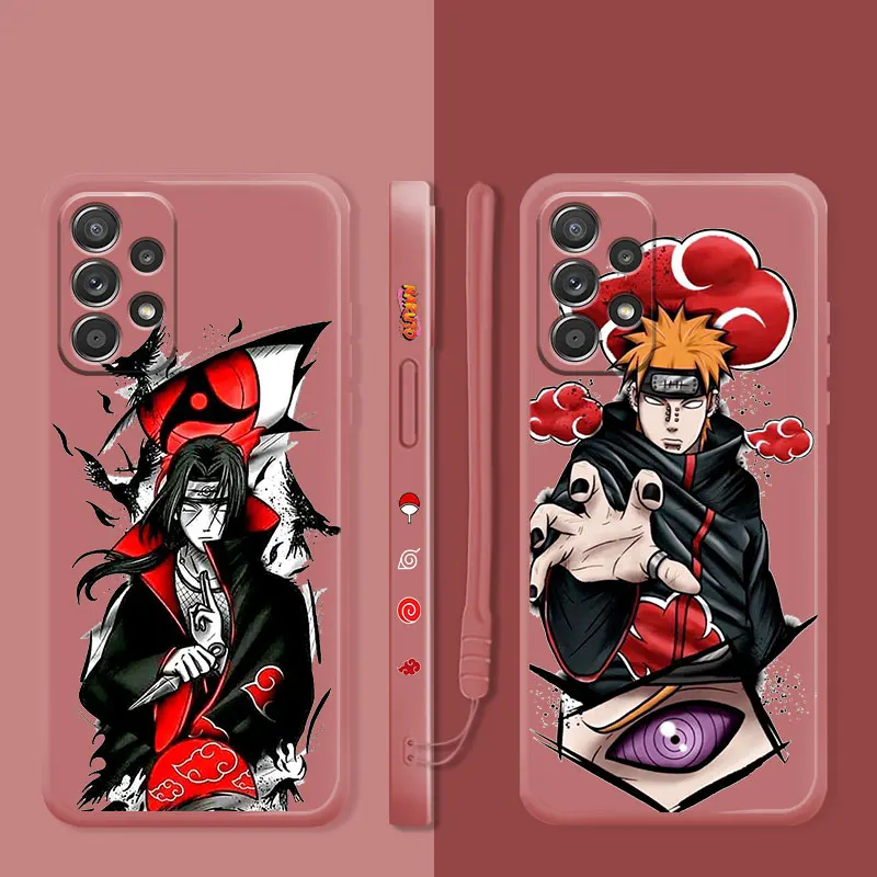 

Liquid Candy Color Case For Samsung Galaxy A73 A71 A72 A12 A21s A22 A23 A31 A32 A51 A52 A52s A53 A02s Akatsuki Itachi Crow Pain