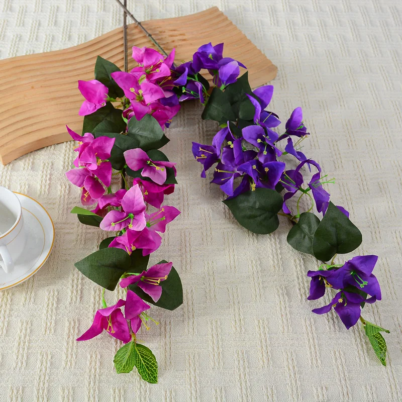 

Искусственная бугенвиллея, пасторальное альпинистское ландшафтное украшение, свадебный цветок, настенное живописное пятно, украшение для кофейни B & B