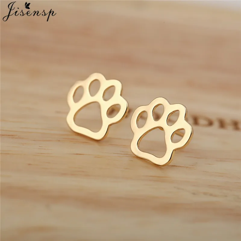Small Dog Paw Stud Earrings Animal Fashion Earings Black for Women Children Jewelry Classic Chihuahua Ear Studs oorbellen |