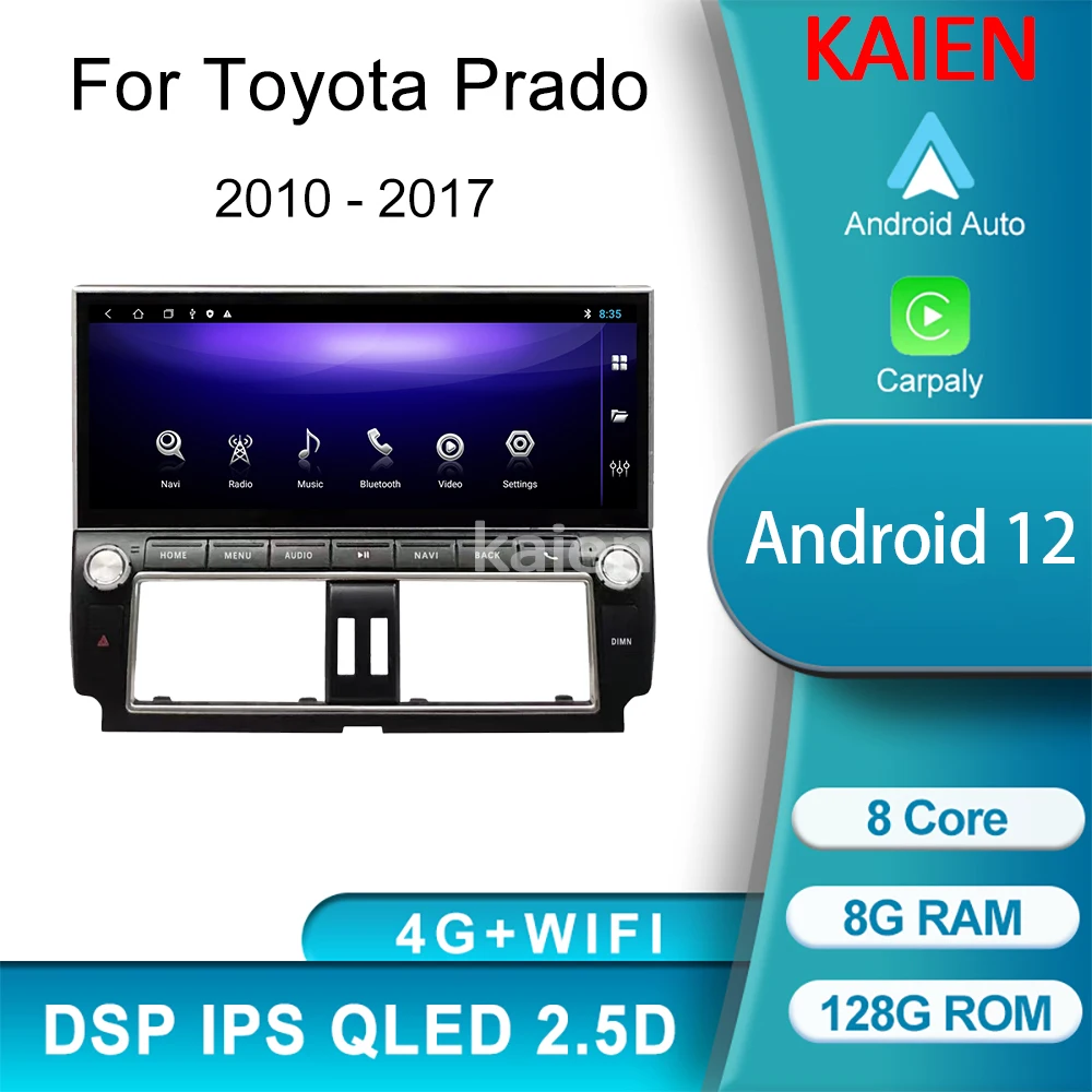 

Автомагнитола KAIEN для Toyota Prado Land Cruiser 2010-2017, Android, GPS-навигация, автомобильное радио, DVD, мультимедийный видеоплеер, стерео, Carplay