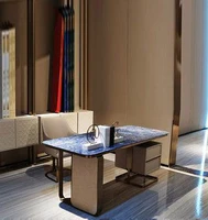 desk household adult simple modern rock board desk light luxury modern luxury stone blue sand marble desk