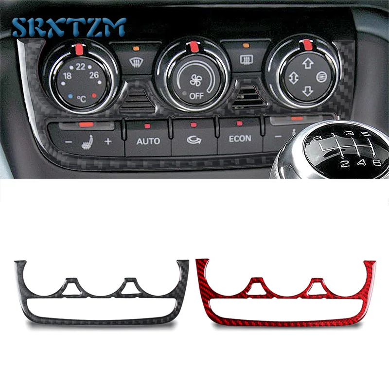

Central Control Air Conditioning Knob Panel Decoration Carbon Fiber Patch Accessories For Audi TT 8N 8J MK123 TTRS 2008-2014