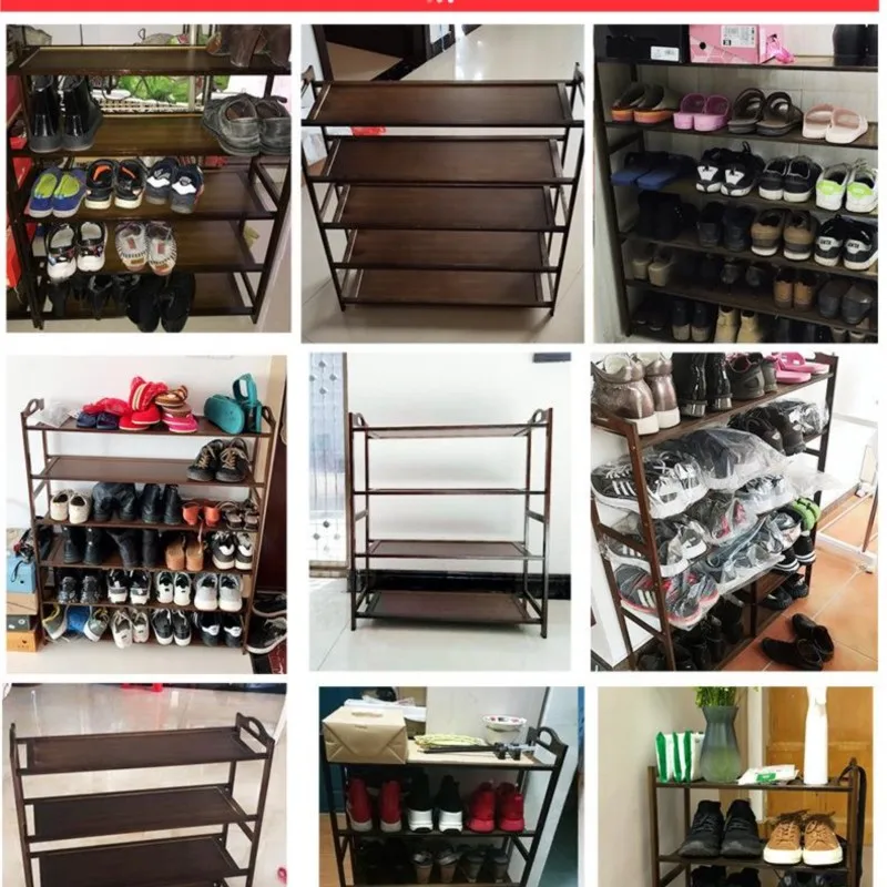 

dustproof bamboo shoe rack, simple household space saving shoe cabinet, economical storage rack, multifunctional sto