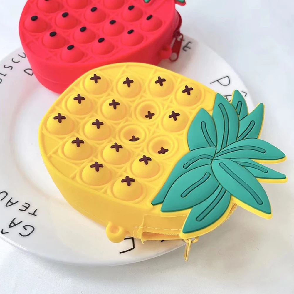 

Creative Bubble Push Shoulder Bag Silicone Autism Toys for Stress Relief Special Concentration Toys Small Purse
