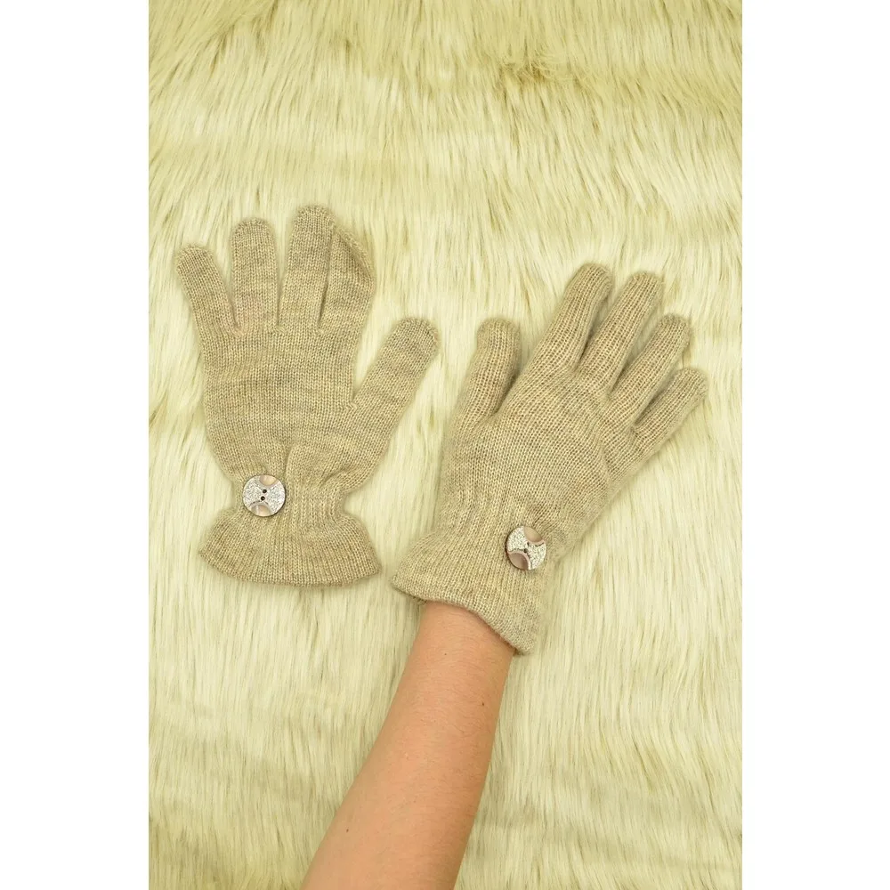 

Женские шерстяные перчатки с пуговицами Dorlie, перчатки из верблюжьей шерсти