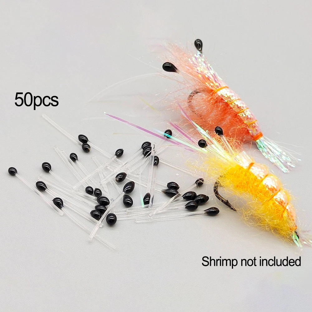 

50pcs Emulate Crab Eyes Shrimp Eyes Fly Tying Materials Lure Fly Fishing Bait 21mm Artificial Shrimp Eyes Emulate Crab Eye