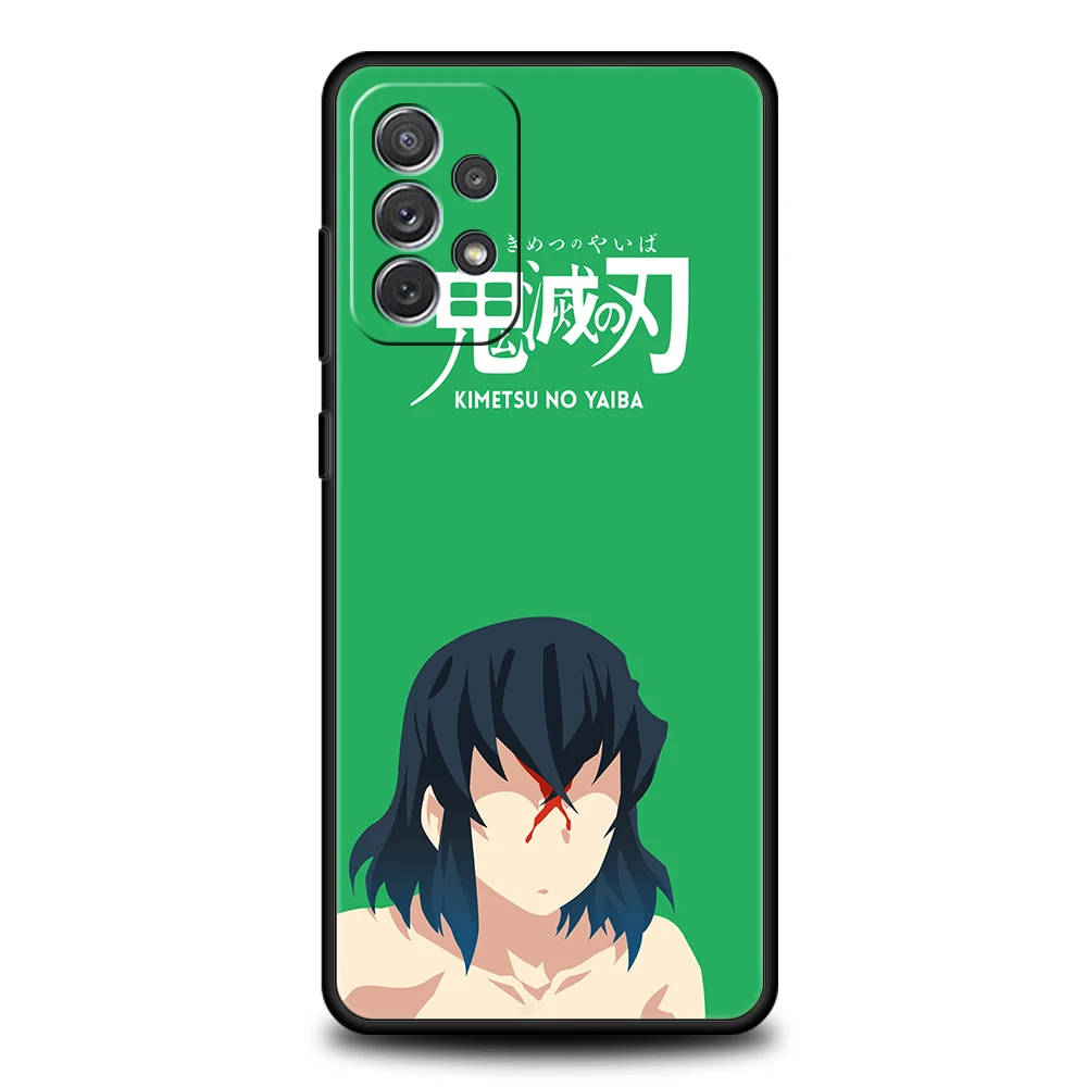 Kimetsu No Yaiba Silicone Case For Samsung Galaxy A32 A52 A13 A22 A72 A51 A71 A41 A11 A31 A21S 5G Luxury Phone Cover Shell Coque