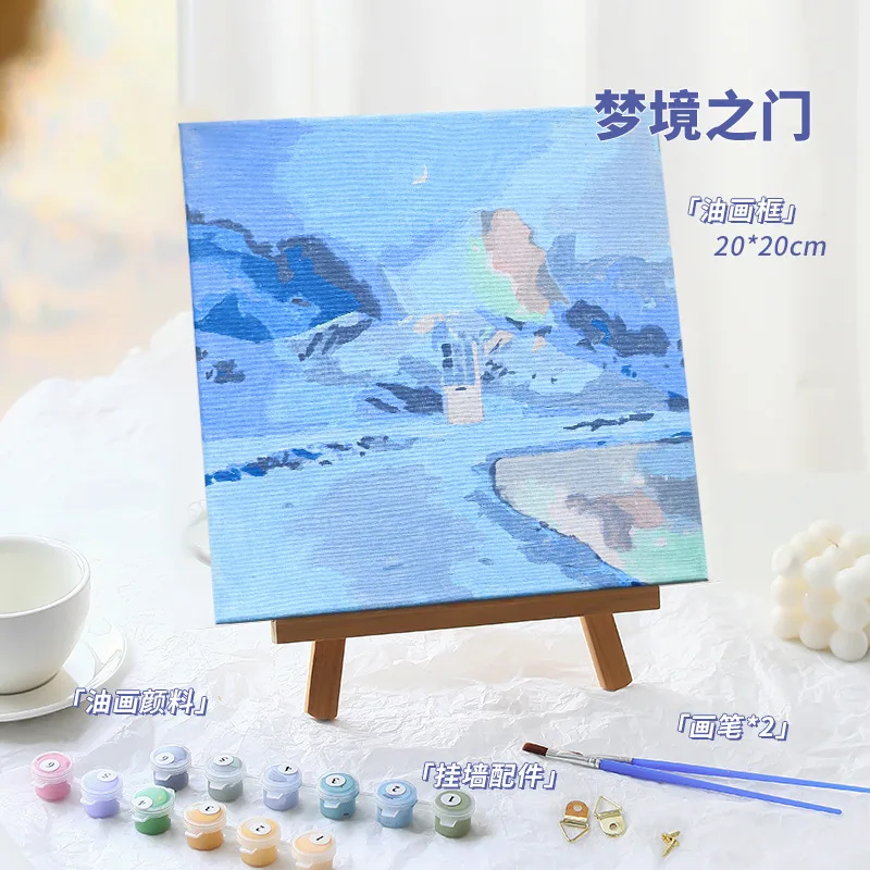 

20274Ann-Tulip diy digital oil painting oil painting acrylic flower painting explosion hand-filled landscape painting